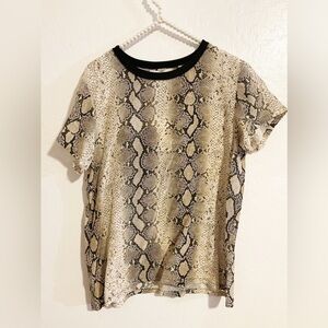 The Cause Collection 100% Silk Snakeskin Print Blouse NWT
